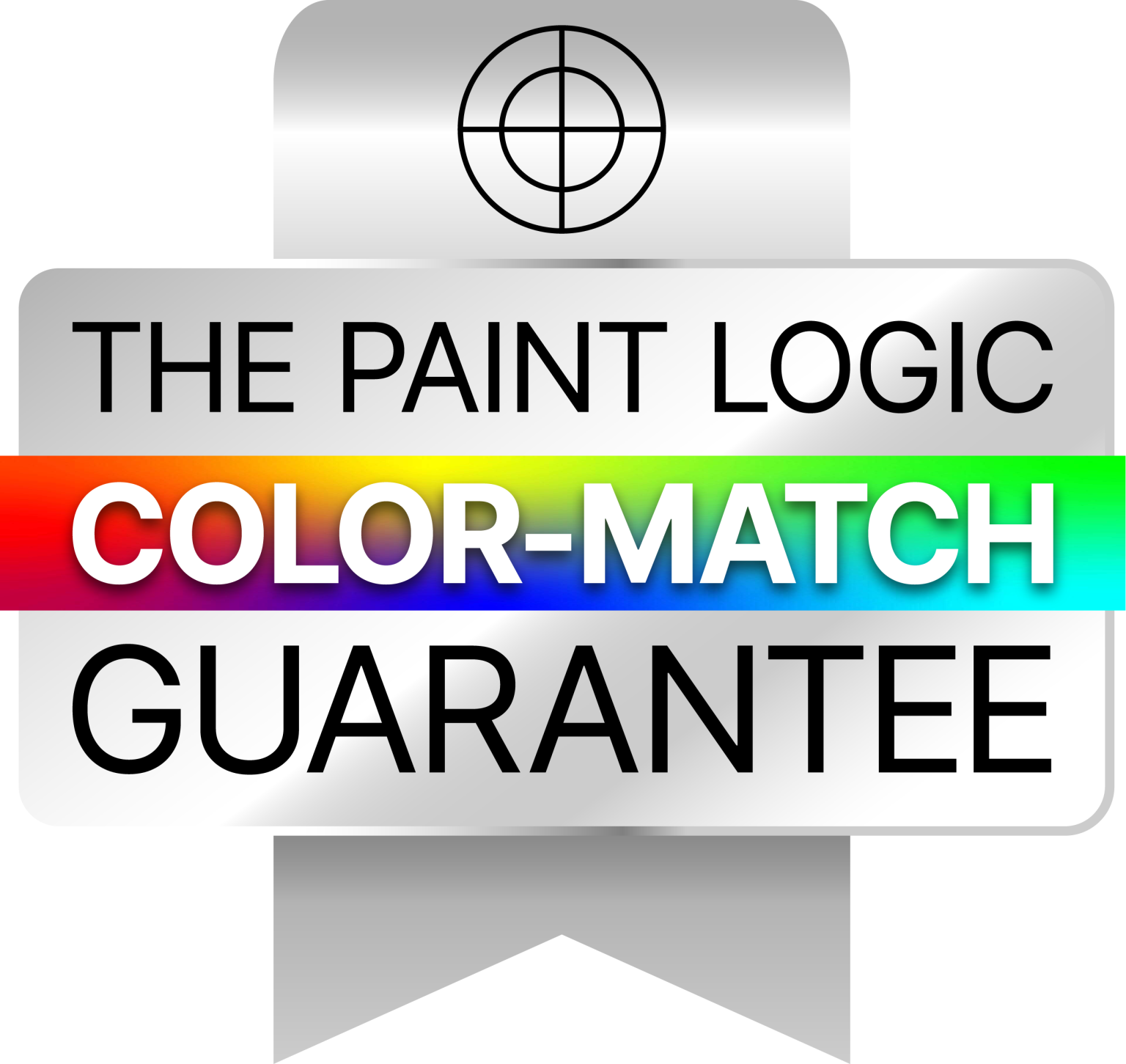 The Paint Logic Color-Match Guarantee badge