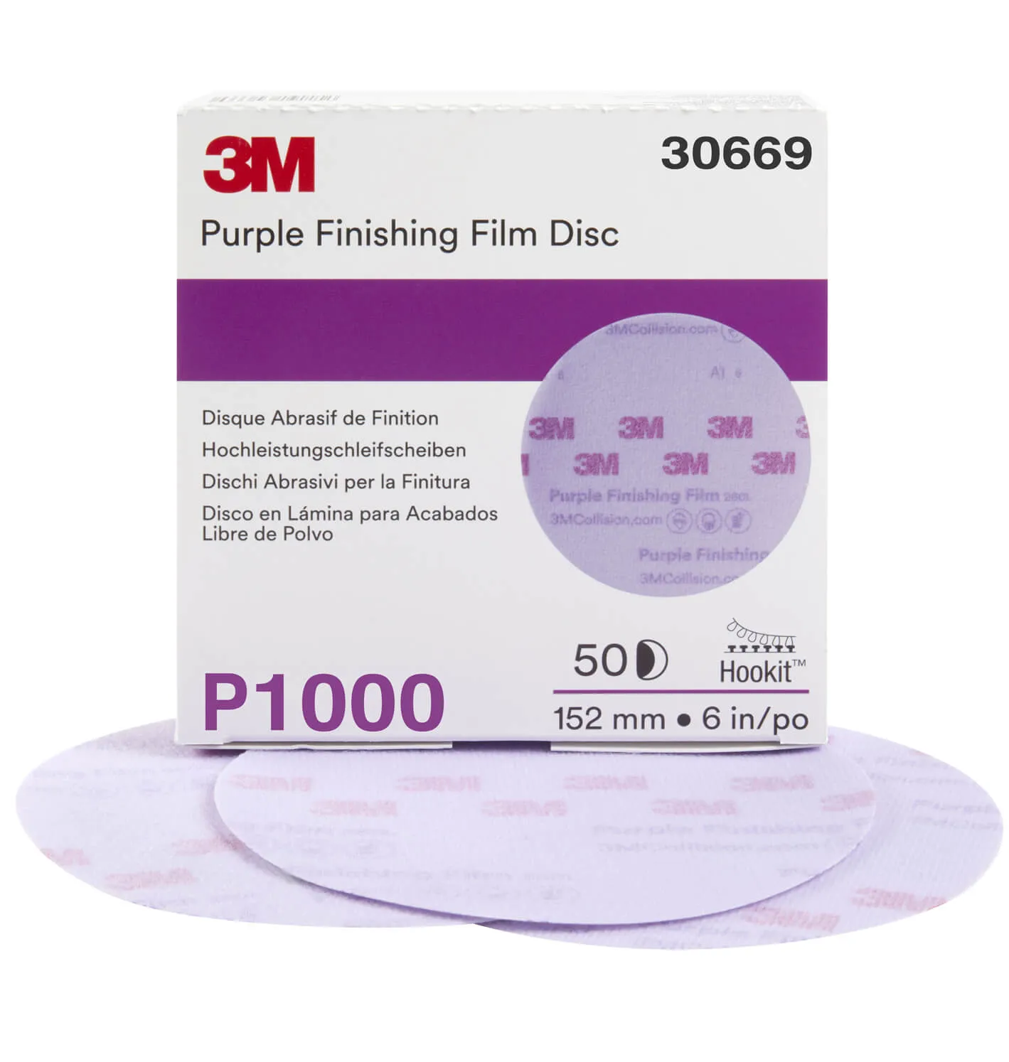 3M Hookit Purple Finishing Film Abrasive Sanding Disc 260L